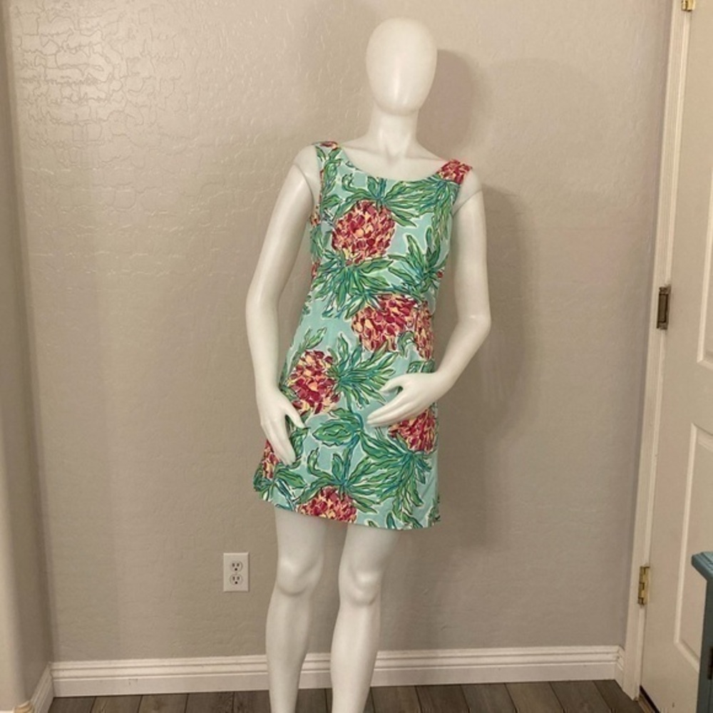 Lilly Pulitzer Pineapple Sleeveless Dress Size 6